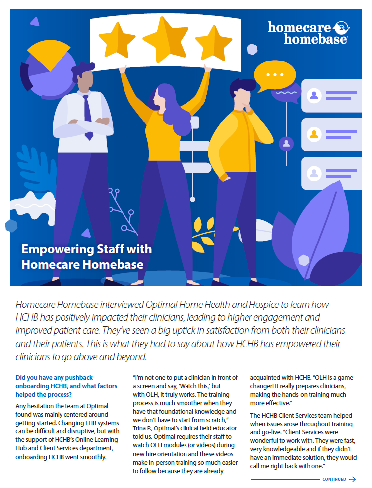 HCHB Empowers Staff for Optimal Home Health and Hospice